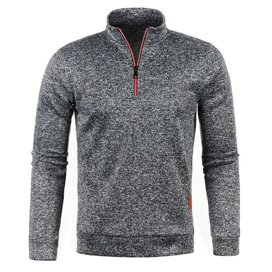 Men's Half Zipper Long Sleeve Pullover Turtleneck Sweater The Clothing Company Sydney