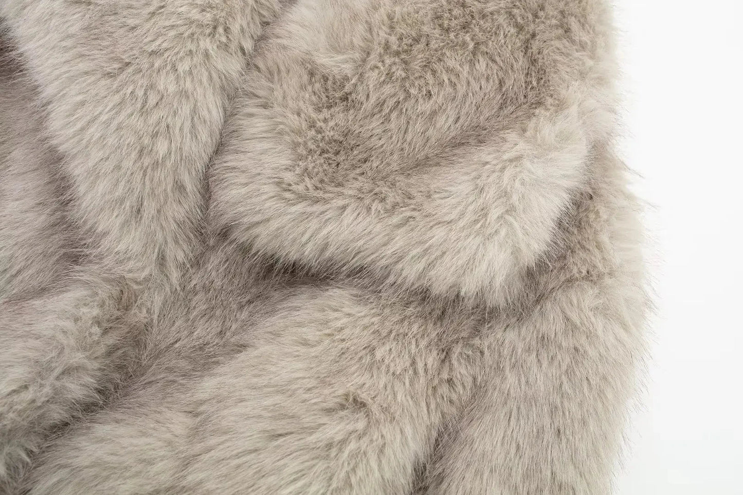 Women's Fashion Cropped Faux Fur Jacket Coat Long Sleeve Front Snap-button Outerwear Chic Lapel Collar Thick Coat The Clothing Company Sydney