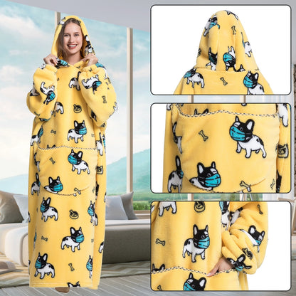 Super Long Hoodie Blanket Flannel Blanket with Sleeves Winter Hooded Sweatshirt  Pullover Giant Oversized Blanket The Clothing Company Sydney