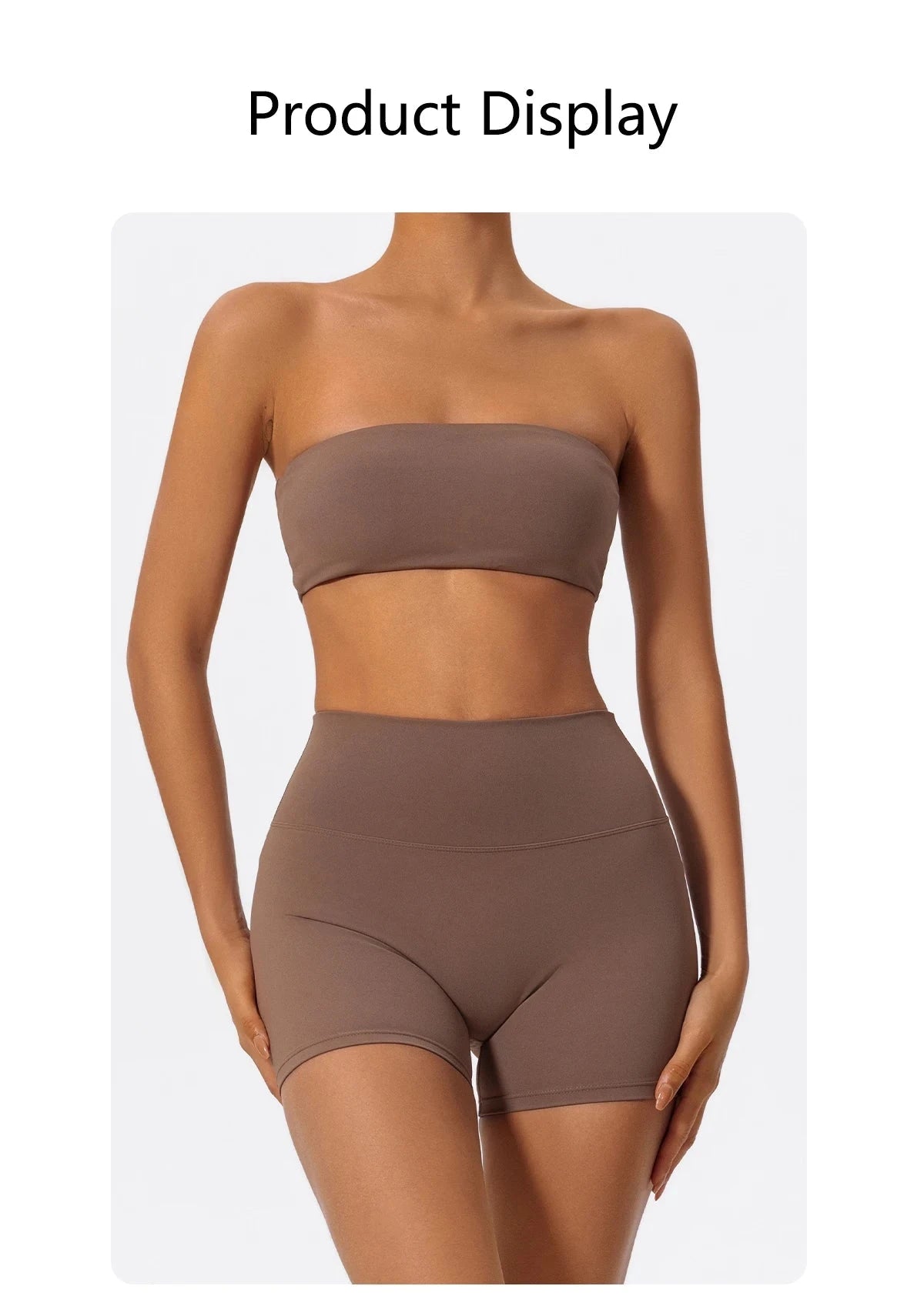 Two Piece Fitness Sports Set Women Workout Yoga Outfit Strapless Bra Gym Crop Top Gym Suits The Clothing Company Sydney