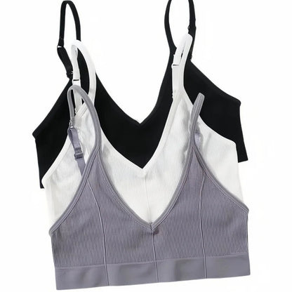 Seamless Tube Tops Bras U-shaped Back Lingerie Bralette Adjust Strap Bandeau Bra Ribbed Sports Underwear The Clothing Company Sydney