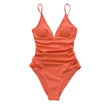Deep V Neck One-piece Swimsuit Women Removable Bra PMonokini Summer Beach Swimwear The Clothing Company Sydney