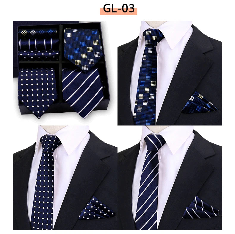 Luxury Men's Tie Sets In Gift Box Paisley Striped Necktie Handkerchief For Men Wedding Formal Clothing Accessories Set The Clothing Company Sydney