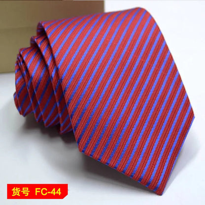 Men's Jacquard Ties – 7-8cm Floral & Solid Neckties The Clothing Company Sydney
