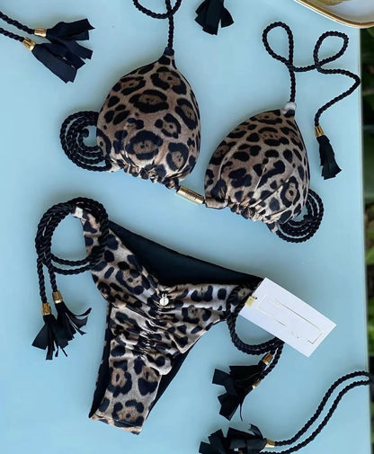 2 Piece Printed Swimwear Rope Bikini Split Swimsuit Bikini Set The Clothing Company Sydney