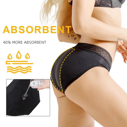 Menstrual Panties For Women Period Underwear 4 Layer Plus Size Heavy Flow Absorbency Leakproof Physiological Sanitary Lingerie - The Clothing Company Sydney