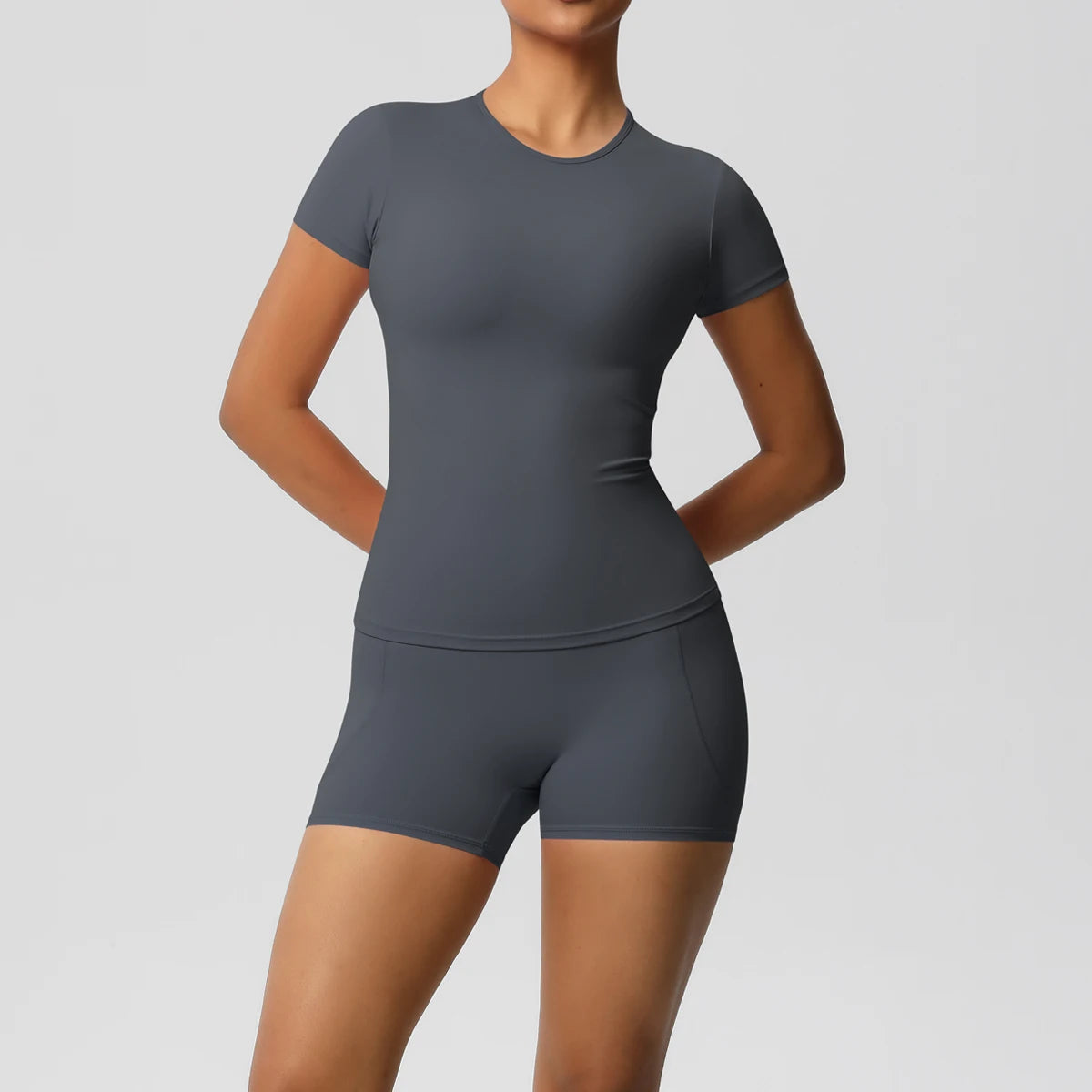 Workout Sportswear 2 Piece Piece Female Yoga Shirt Push Up Workout Clothes Outdoors Sport  High Waist  Fitness Sport Shorts - The Clothing Company Sydney