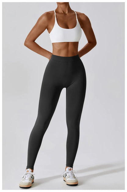 Seamless Yoga Pants Women's V Shaped Push Up Fitness High Waist Gym Running Workout Sports Yoga Tight Leggings - The Clothing Company Sydney