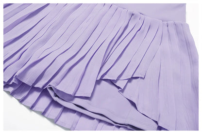 2 Piece Women's Gym Clothes Running Sports Fitness Breathable Yoga Tennis Top and Skirt Set - The Clothing Company Sydney