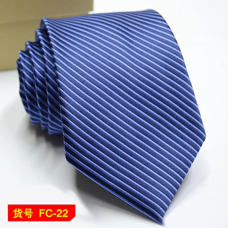 Men's Jacquard Ties – 7-8cm Floral & Solid Neckties The Clothing Company Sydney