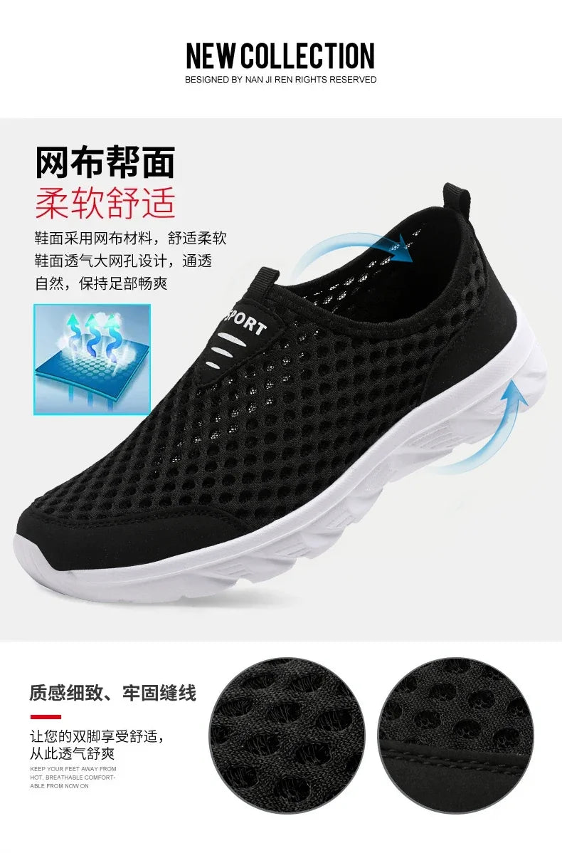 Lightweight Casual Breathable Slip on Male Casual Sneakers Anti-slip Men's Flats Outdoor Walking Shoes - The Clothing Company Sydney