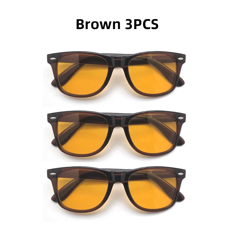 Night Vision Blue Light Blocking Glasses Men Square Computer Eye Protection Eyeglasses Gaming Women Orange Eyewear The Clothing Company Sydney