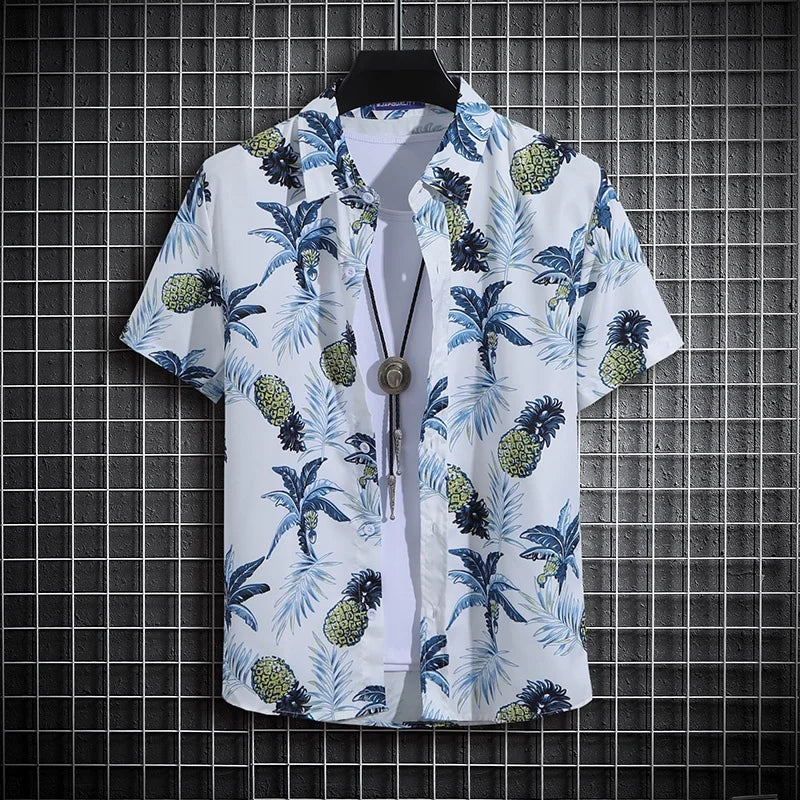 Men's Summer Short Sleeve Printed Shirt Thin Beach Shirt Men's Clothing Turtle Neck Polo  Shirt Casual Top - The Clothing Company Sydney