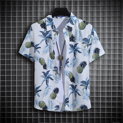 Men's Summer Short Sleeve Printed Shirt Thin Beach Shirt Men's Clothing Turtle Neck Polo  Shirt Casual Top - The Clothing Company Sydney