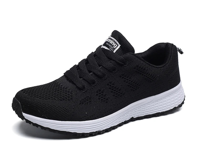Women's Flats Fashion Lightweight Lace Up Round Toe Sneakers Walking Shoes - The Clothing Company Sydney