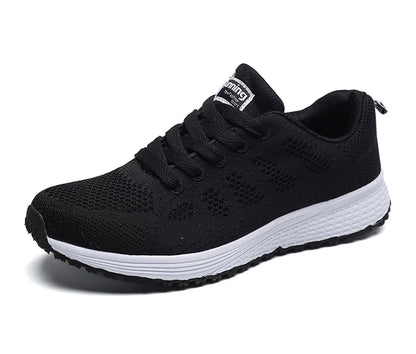 Women's Flats Fashion Lightweight Lace Up Round Toe Sneakers Walking Shoes - The Clothing Company Sydney