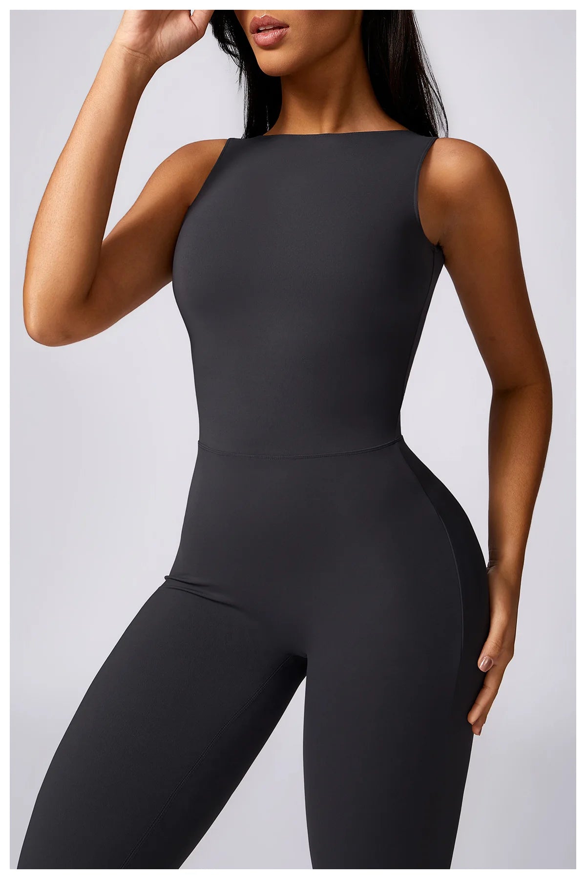 Women's V Back Jumpsuit Gym Set Sports Jumpsuit Training Yoga Suit Fitness Rompers Stretch Workout Bodysuits Sportswear - The Clothing Company Sydney