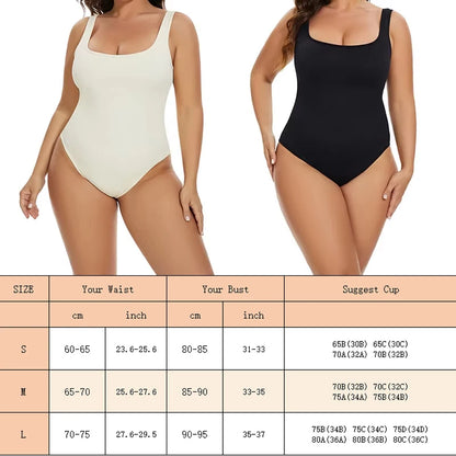 Ribbed Jumpsuit Daily Shaper Bodysuits Compression Open Crotch Shapewear Suit Playsuit - The Clothing Company Sydney