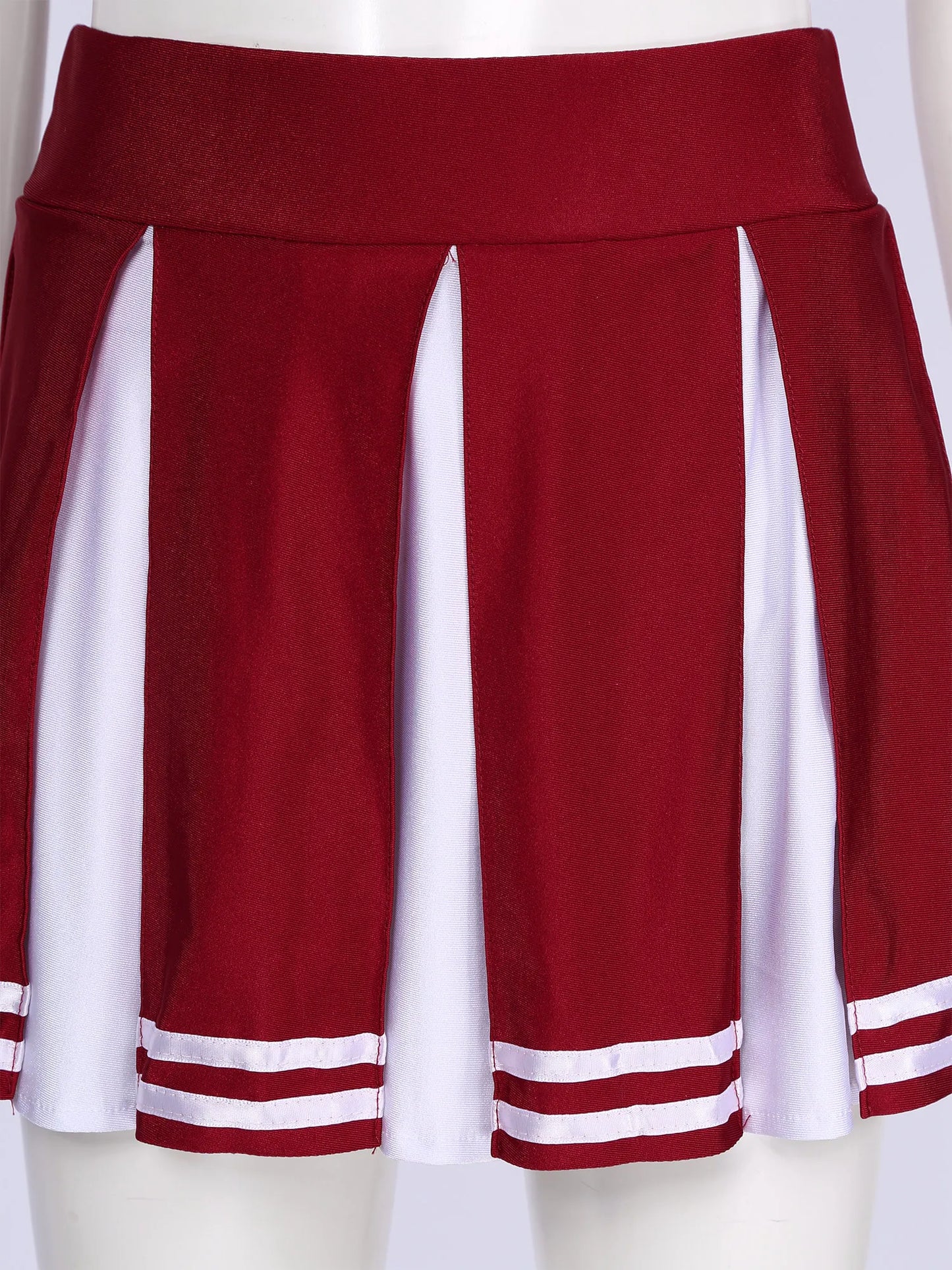 2 Piece Cheerleader Costume Women Adult Cheerleading Uniform Dancing Outfit Sleeveless Crop Top with Mini Pleated Skirt The Clothing Company Sydney