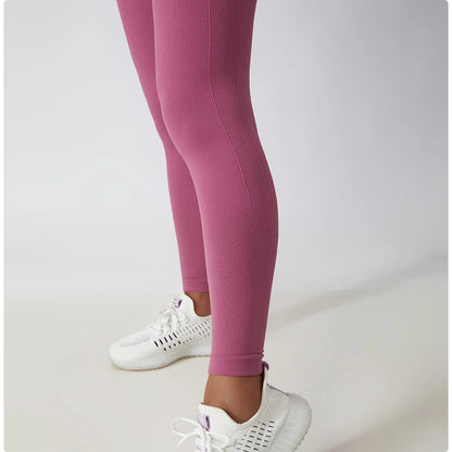 Women's Ribbed Seamless Yoga Pants High Waist Gym Leggings Sports Fitness Legging Running Tights - The Clothing Company Sydney