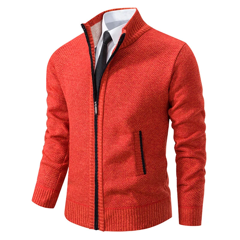 Men's Casual Stand Collar Sweater Zipper Cardigan The Clothing Company Sydney