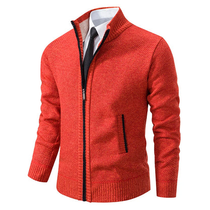 Men's Casual Stand Collar Sweater Zipper Cardigan The Clothing Company Sydney