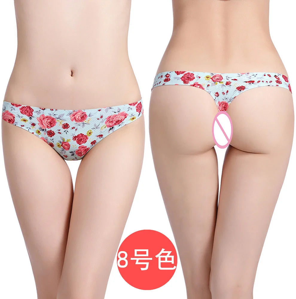 Lingerie Leopard flowers seamless Womens G String Intimates Underwear Briefs Panties Thong The Clothing Company Sydney