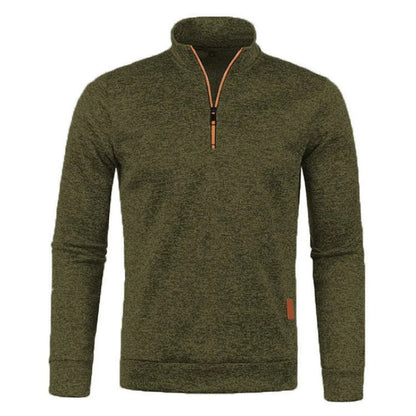 Men's Half Zipper Long Sleeve Pullover Turtleneck Sweater The Clothing Company Sydney