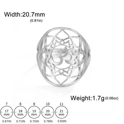 Unisex Om Aum Symbol Jewellery Ring The Clothing Company Sydney