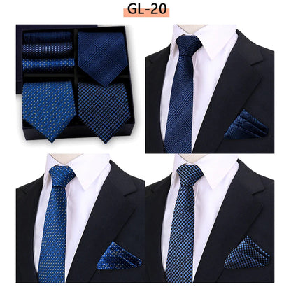 Luxury Men's Tie Sets In Gift Box Paisley Striped Necktie Handkerchief For Men Wedding Formal Clothing Accessories Set The Clothing Company Sydney