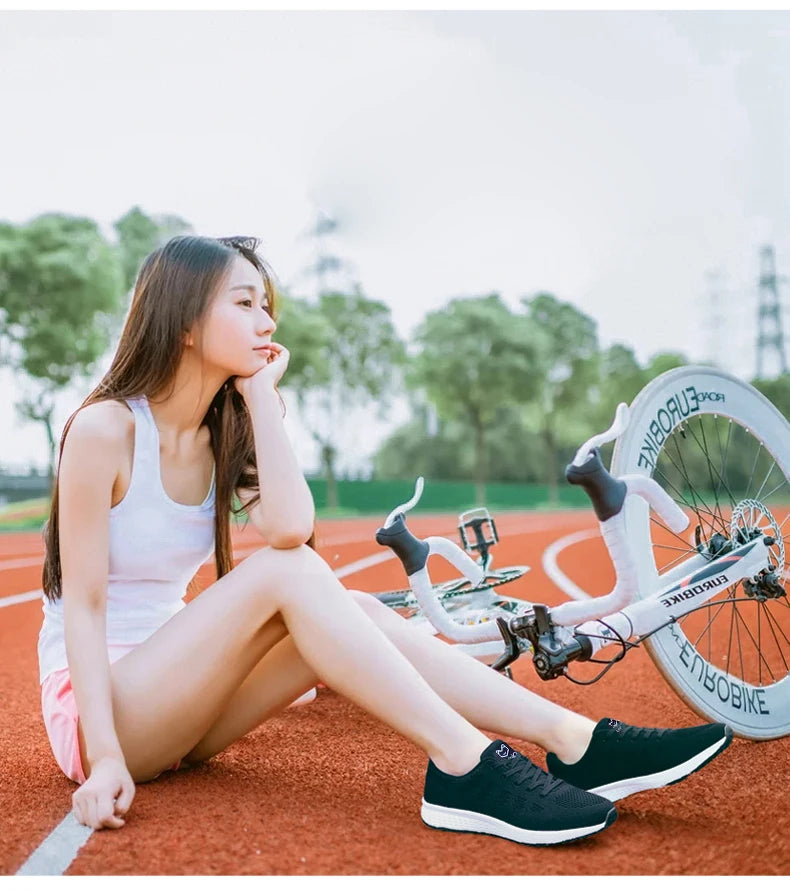 Women's Vulcanized Shoes Platform Casual Sneakers Shoes Flats Mesh Breathable Running Summer Sports Tennis Shoes - The Clothing Company Sydney