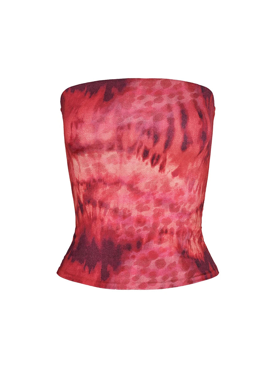 Women's Shorts Set 2 Piece Summer Outfits Star Print Crop Tube Tops with Fold Over Shorts for Streetwear Beach Y2K Ourfit Set The Clothing Company Sydney