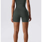 Women's Yoga Rompers One Piece Seamless Ribbed Jumpsuit Padded Sports Bra Romper Fashion Fitness Sportwear The Clothing Company Sydney