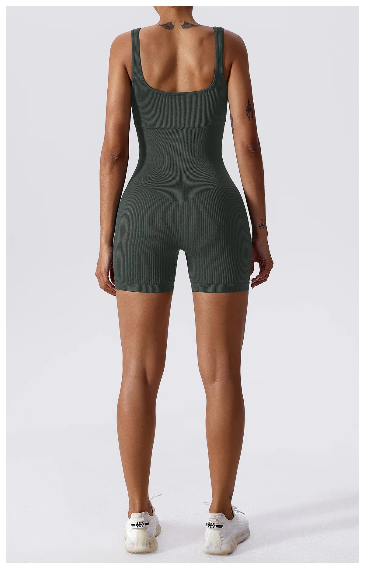 Women's Yoga Rompers One Piece Seamless Ribbed Jumpsuit Padded Sports Bra Romper Fashion Fitness Sportwear The Clothing Company Sydney