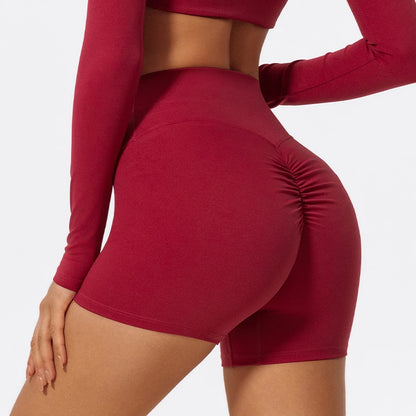 Women's Yoga Shorts Gym Leggings Cycling Slim Fit Workout Shorts High Waist Sports Shorts - The Clothing Company Sydney