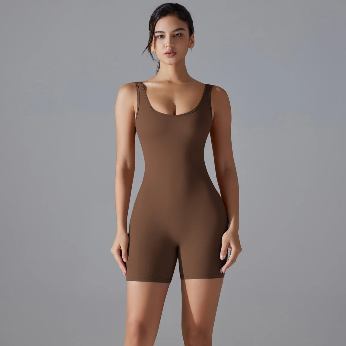 One Piece V Back Sports Jumpsuit Gym Romper Sleeveless Sportswear Bodysuit Women's Casual One-Piece Suit Yoga Clothing Set The Clothing Company Sydney