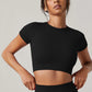 Women's Yoga Top Seamless Sport T Shirts Fitness Short Sleeve Shirt Gym Top Running Active Wear Sport Top The Clothing Company Sydney