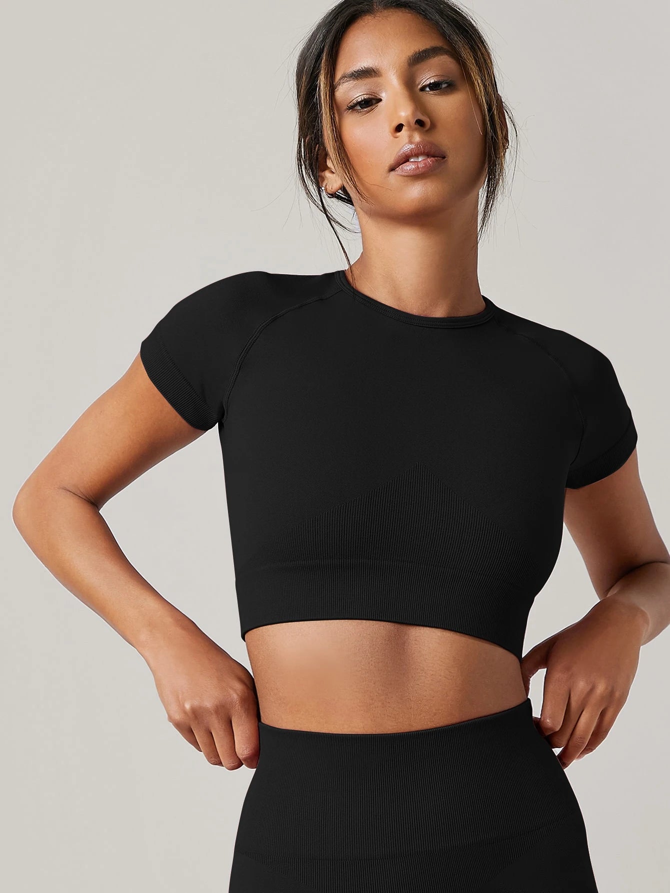 Women's Yoga Top Seamless Sport T Shirts Fitness Short Sleeve Shirt Gym Top Running Active Wear Sport Top The Clothing Company Sydney