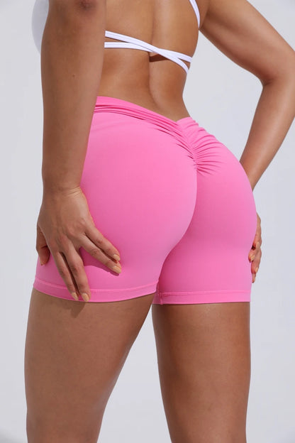 V-Back shorts High waist yoga women's training sports fitness pants Activewear Short - The Clothing Company Sydney
