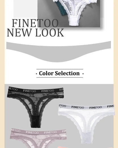 4 Pack Womens Lace Panties Low Rise Thongs Female G-String Underwear High Elastic Waist Soft Intimates Lingerie - The Clothing Company Sydney