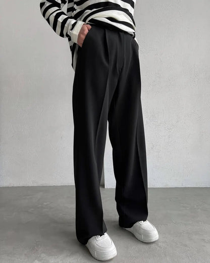 Classic Formal Straight Leg Pants Spring Summer Women's Versatile Casual Wear Loose Fit Wide Leg Pants The Clothing Company Sydney
