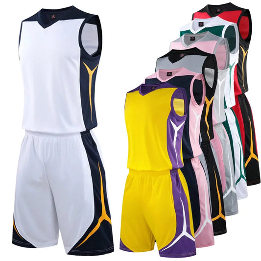 2 Piece Sportswear Basketball Jersey Shorts Set Blank custom Men Women Kids Basketball Uniforms - The Clothing Company Sydney