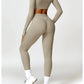 2 Piece Long Sleeve Gym Set Women Yoga Clothes Quick-Drying Sportswear Running Leggings Workout Sports Crop Top Shorts