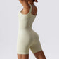 Women's Yoga Rompers One Piece Seamless Ribbed Jumpsuit Padded Sports Bra Romper Fashion Fitness Sportwear The Clothing Company Sydney