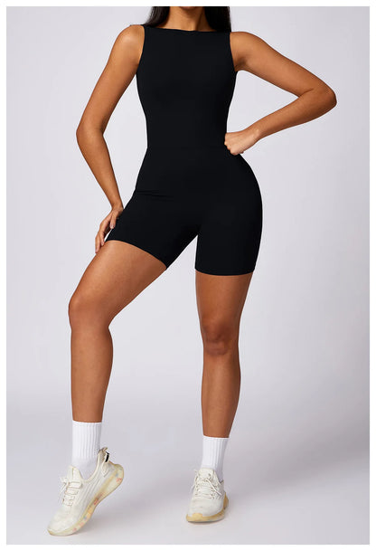 Women Clothes Training Yoga Sportswear Sports Jumpsuit Fitness Rompers Female Push Up Workout Bodysuits Playsuit Set - The Clothing Company Sydney