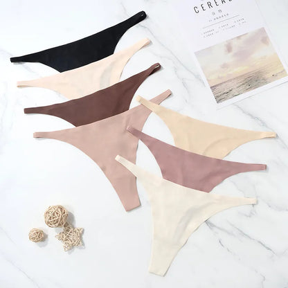 Ice Silk Seamless Panties For Women Soft Thin Band Thongs Woman Satin Underwear Female Bikini Panties G String The Clothing Company Sydney