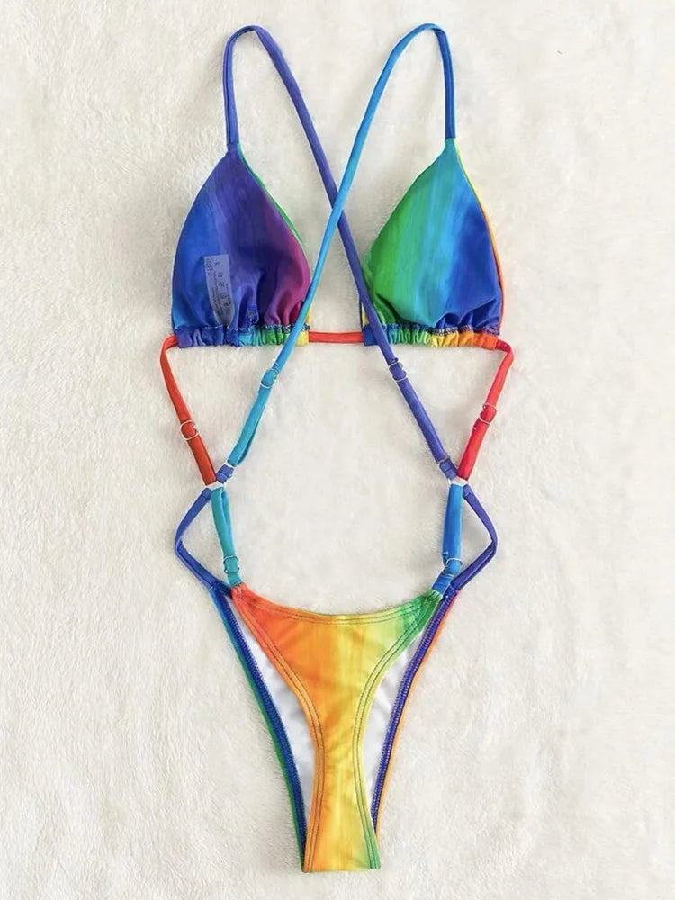 Extreme Mini Micro String Women Swimwear One Piece Swimsuit Female Cross Backless Monokini High Cut Bathing Suit The Clothing Company Sydney