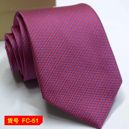 Men's Jacquard Ties – 7-8cm Floral & Solid Neckties The Clothing Company Sydney