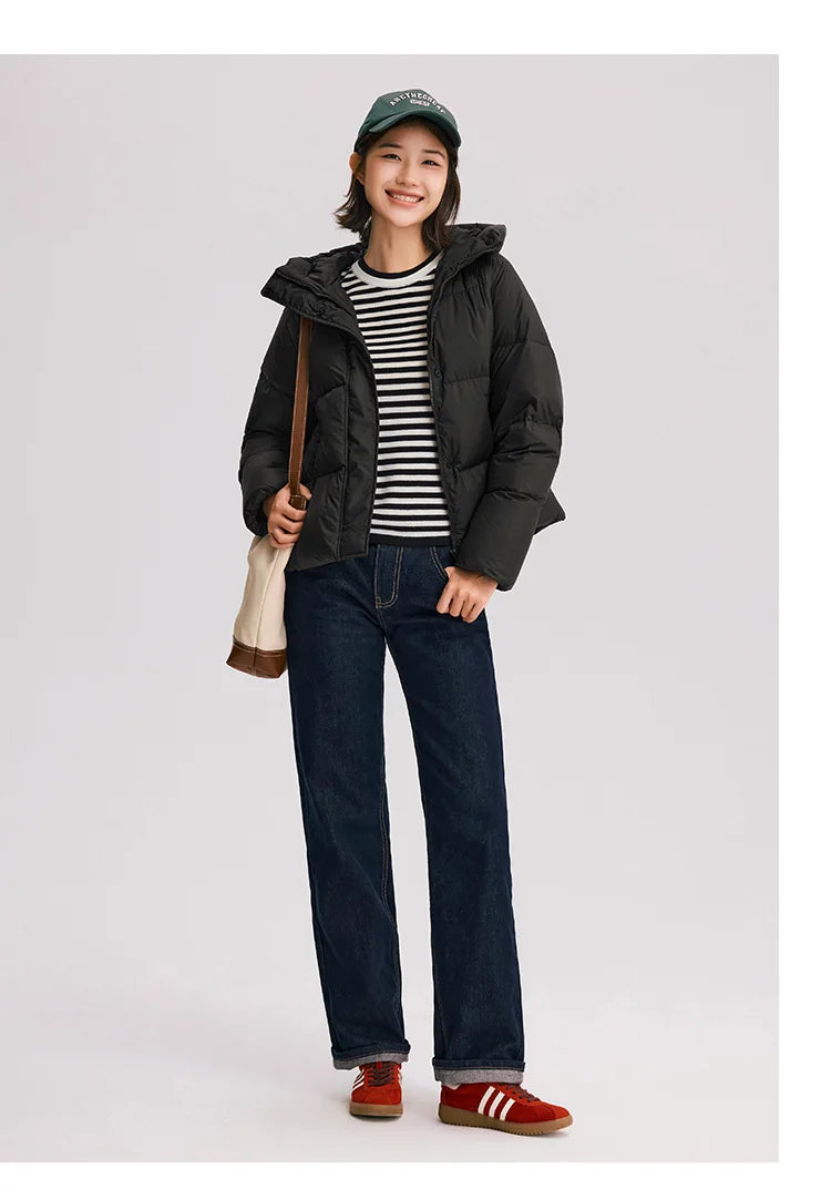 Women's Hooded Puffer Down Jacket The Clothing Company Sydney