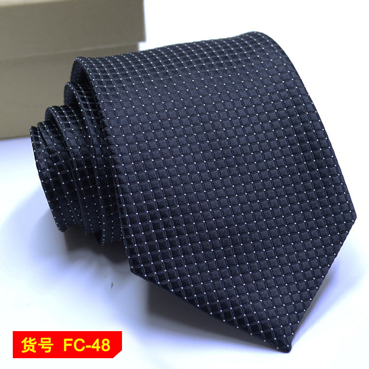Men's Jacquard Ties – 7-8cm Floral & Solid Neckties The Clothing Company Sydney